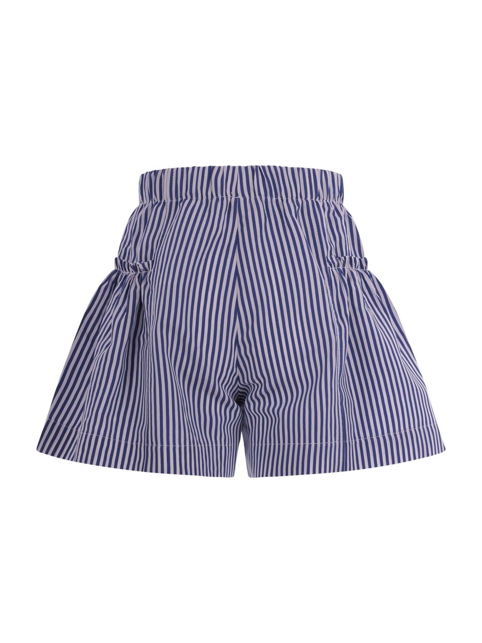Shorts per bambina Monnalisa blu con motivo a righe - Rubino Kids