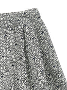 Shorts per bambina Monnalisa nero con stampa con monogramma - Rubino Kids