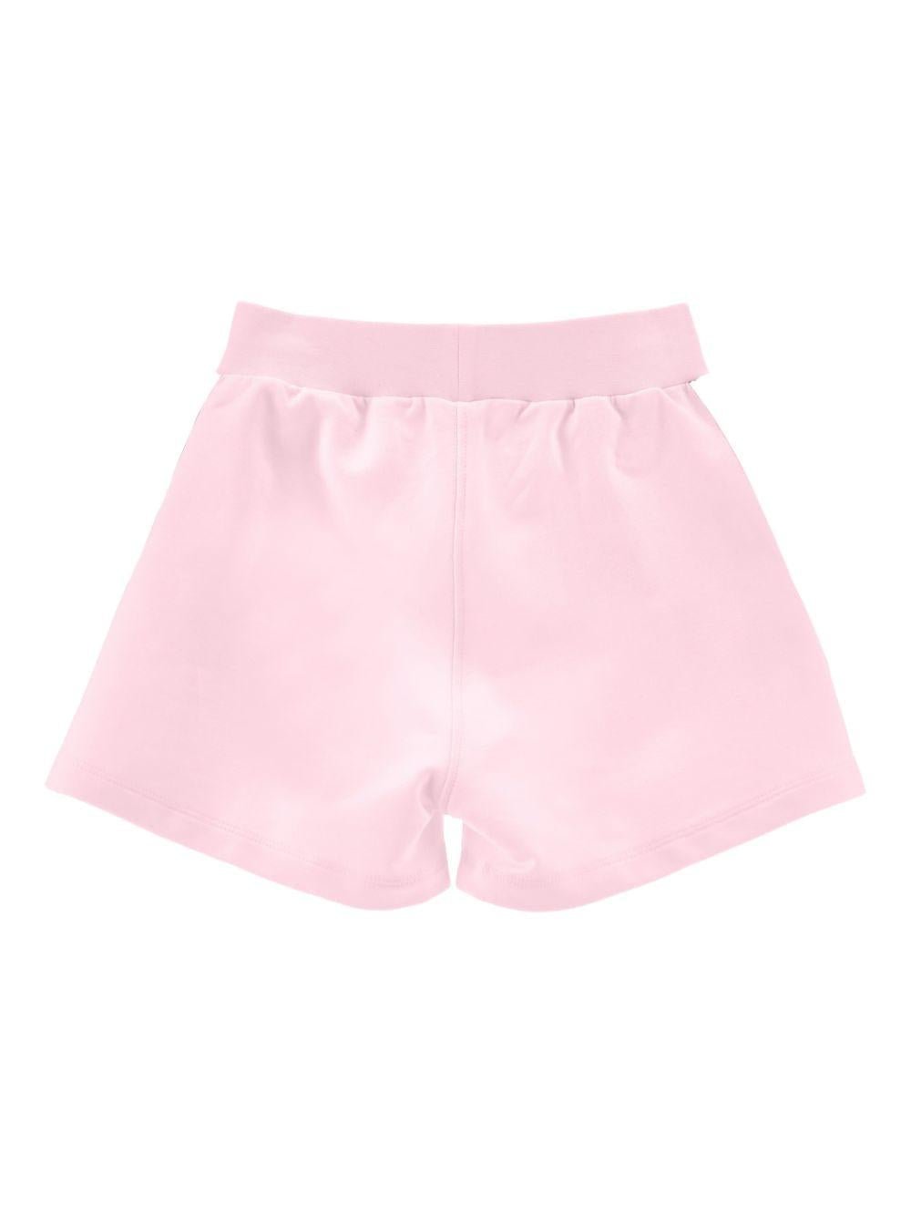 Shorts per bambina Monnalisa rosa con stampa a fiori - Rubino Kids