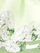 Shorts per bambina Monnalisa verde chiaro con stampa grafica a fiori - Rubino Kids