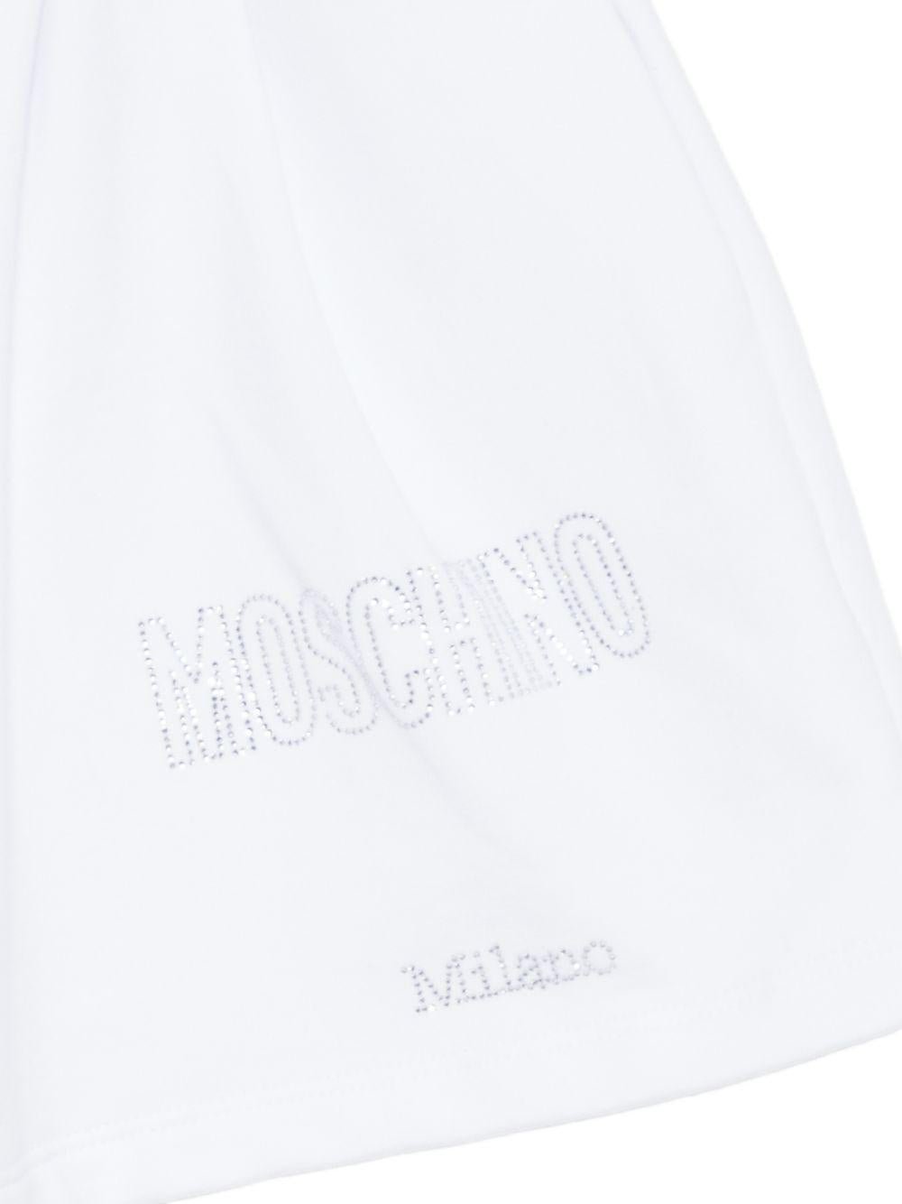 Shorts per bambina Moschino Kids bianchi con coulisse - Rubino Kids