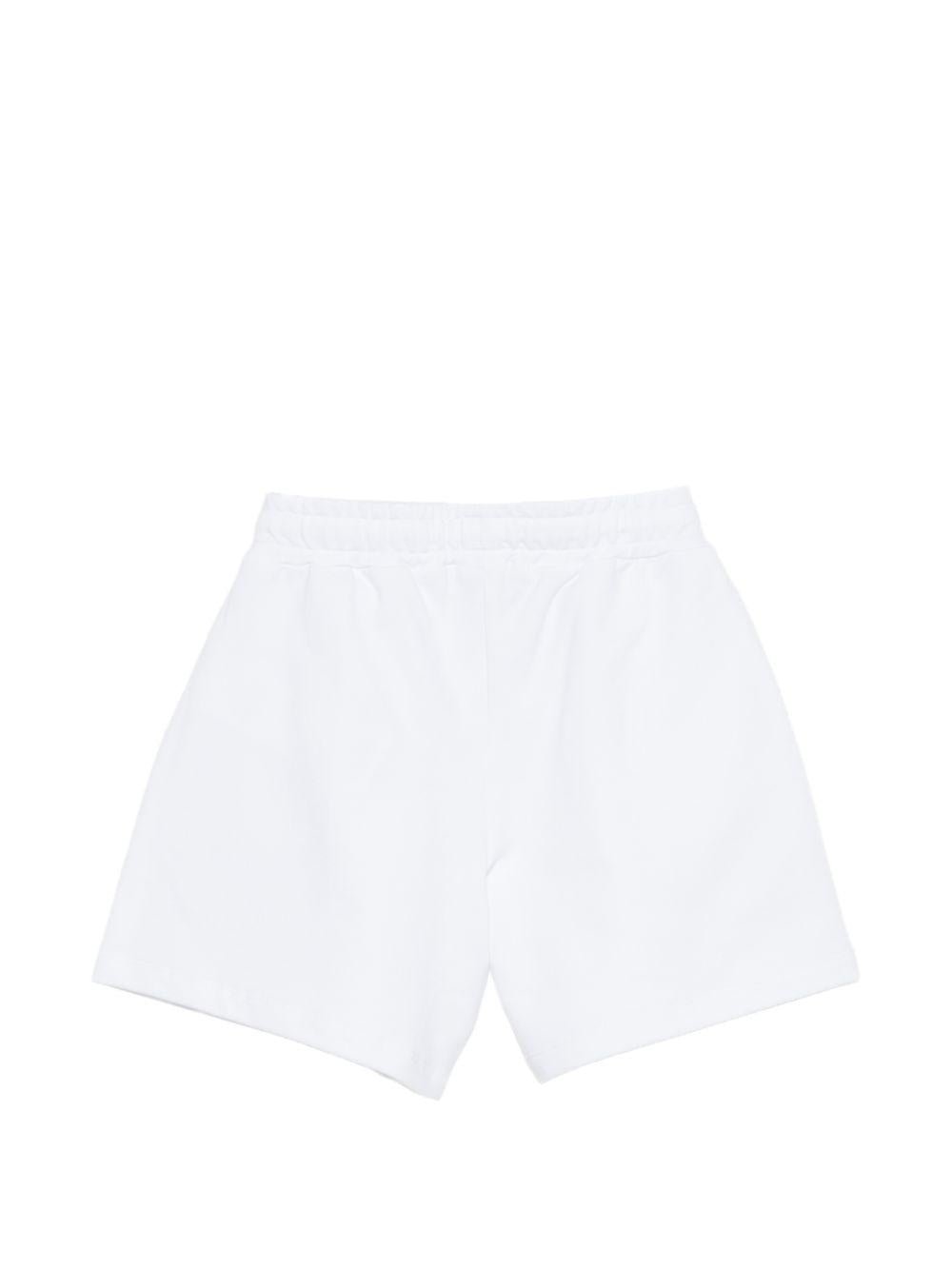 Shorts per bambina Moschino Kids bianchi con coulisse - Rubino Kids