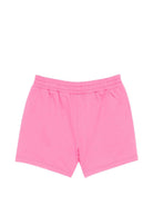 Shorts per bambina Moschino Kids rosa con stampa Teddy Bear - Rubino Kids