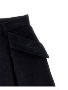 Shorts per bambina Philosophy Di Lorenzo Serafini Kids nero con tasche laterali con patta - Rubino Kids