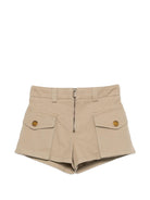Shorts per bambina Pinko Kids beige con tasche - Rubino Kids