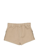 Shorts per bambina Pinko Kids beige con tasche - Rubino Kids