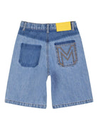 Shorts per bambina The Marc Jacobs Kids blu con tasche posteriori applicate - Rubino Kids
