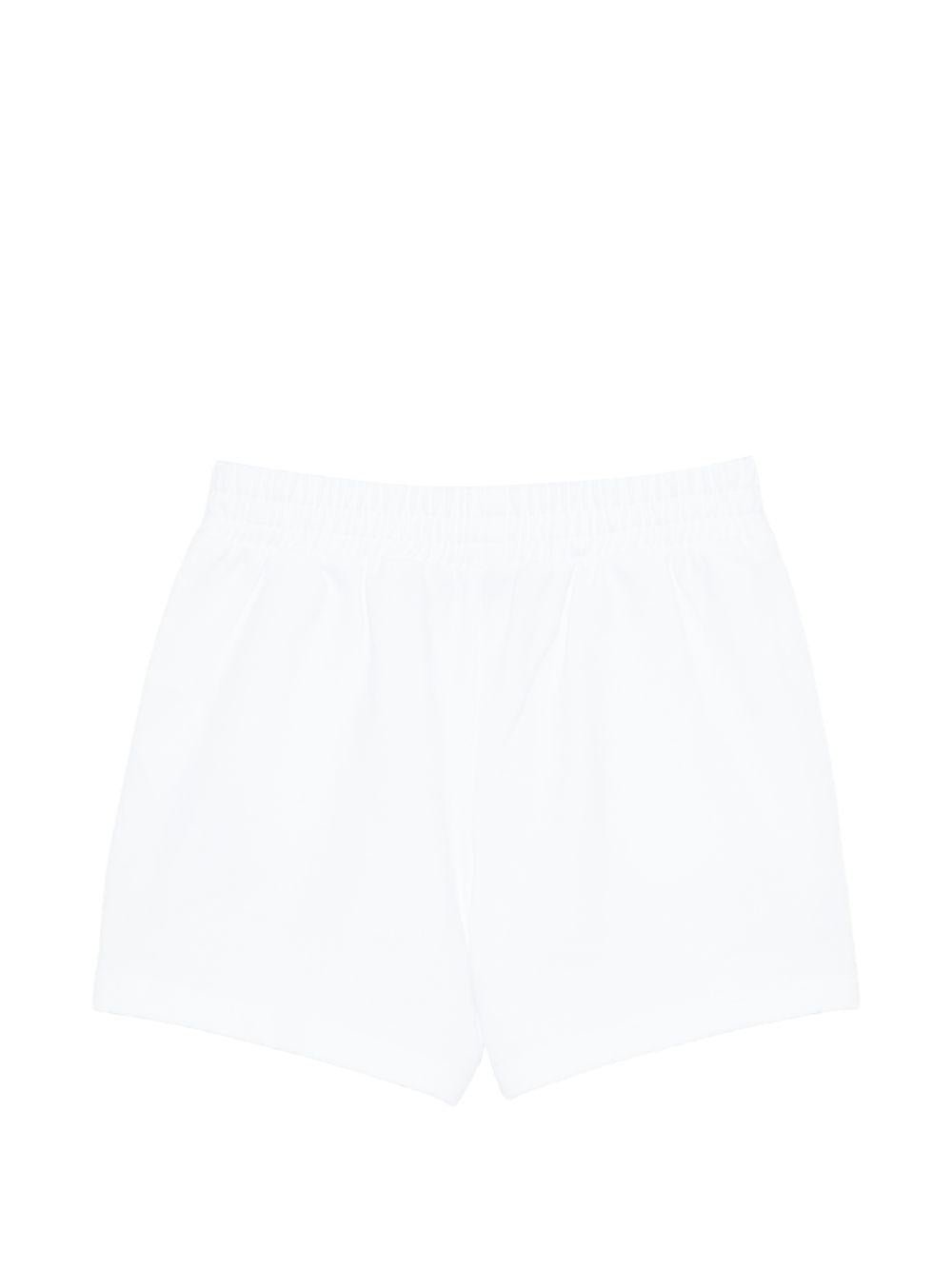 Shorts per bambini Moschino Kids bianchi con stampa Teddy Bear - Rubino Kids