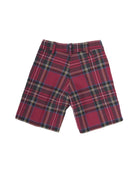 Shorts per bambino Baroni rosso con motivo scozzese - Rubino Kids