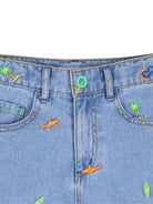 Shorts per bambino Billieblush blu con ricamo - Rubino Kids