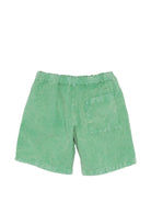 Shorts per bambino Bobo Choses verde con toppa con logo sul davanti - Rubino Kids