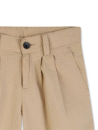 Shorts per bambino Boss Kids beige con finitura a rilievo - Rubino Kids