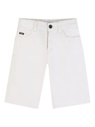 Shorts per bambino Boss Kids bianchi con cinque tasche - Rubino Kids