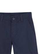 Shorts per bambino Boss Kids blu con risvolto - Rubino Kids