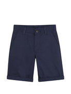 Shorts per bambino Boss Kids blu con risvolto - Rubino Kids