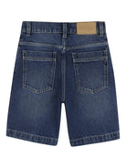 Shorts per bambino Boss Kids in denim con tasche - Rubino Kids