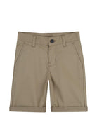 Shorts per bambino Boss Kids marrone chiaro con risvolto - Rubino Kids