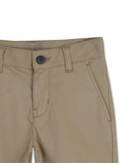 Shorts per bambino Boss Kids marrone chiaro con risvolto - Rubino Kids