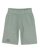 Shorts per bambino Boss Kids verde con logo sula davanti - Rubino Kids