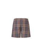 Shorts per bambino Burberry Kids beige con caratteristico motivo Vintage Check - Rubino Kids