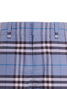 Shorts per bambino Burberry Kids blu fiordilaiso a quadri - Rubino Kids