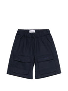 Shorts per bambino DONDUP Kids blu con logo ricamato - Rubino Kids