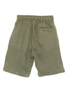 Shorts per bambino Drumohr Kids verde in lino - Rubino Kids