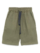 Shorts per bambino Drumohr Kids verde in lino - Rubino Kids