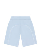 Shorts per bambino Emporio Armani Kids azzurri con logo aquila sul davanti - Rubino Kids