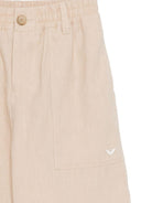 Shorts per bambino Emporio Armani Kids beige con logo aquila sul davanti - Rubino Kids