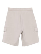 Shorts per bambino Emporio Armani Kids beige con tasche cargo - Rubino Kids