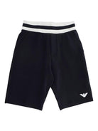 Shorts per bambino Emporio Armani Kids blu con caratteristico logo a forma di aquila - Rubino Kids