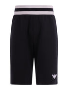 Shorts per bambino Emporio Armani Kids blu con caratteristico logo a forma di aquila - Rubino Kids