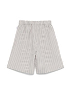 Shorts per bambino Il Gufo grigio con motivo a righe verticali - Rubino Kids