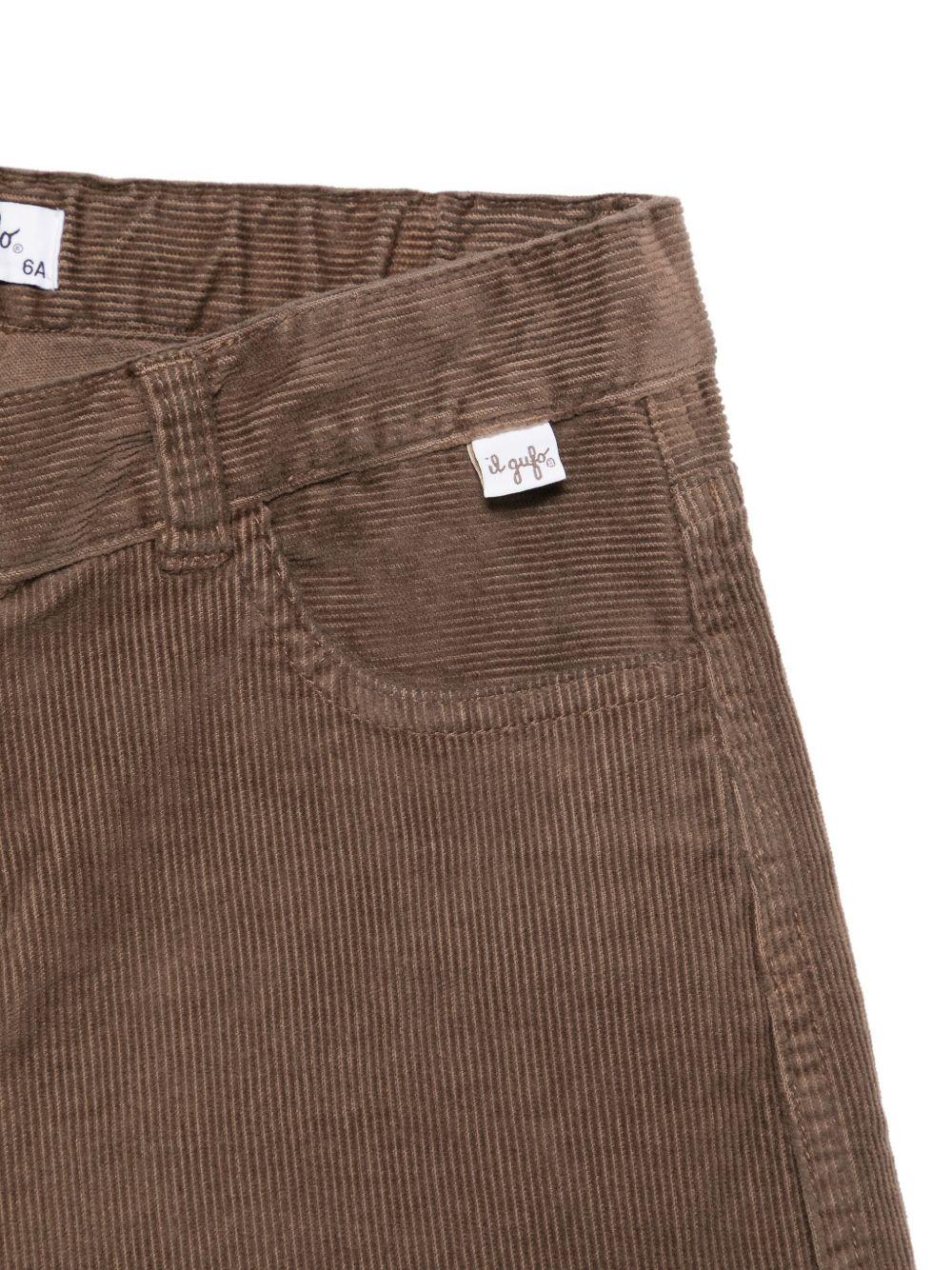 Shorts per bambino Il Gufo marrone in velluto a coste - Rubino Kids