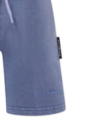Shorts per bambino John Richmond Junior blu con targhetta con logo e stampa - Rubino Kids