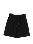 Shorts per bambino John Richmond Junior neri con tappa con logo sul retro - Rubino Kids