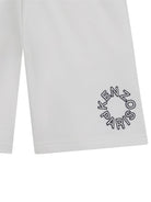 Shorts per bambino Kenzo Kids bianco con stampa logo - Rubino Kids