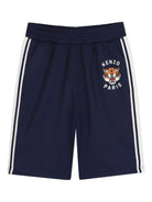 Shorts per bambino Kenzo Kids blu con logo sul davanti - Rubino Kids
