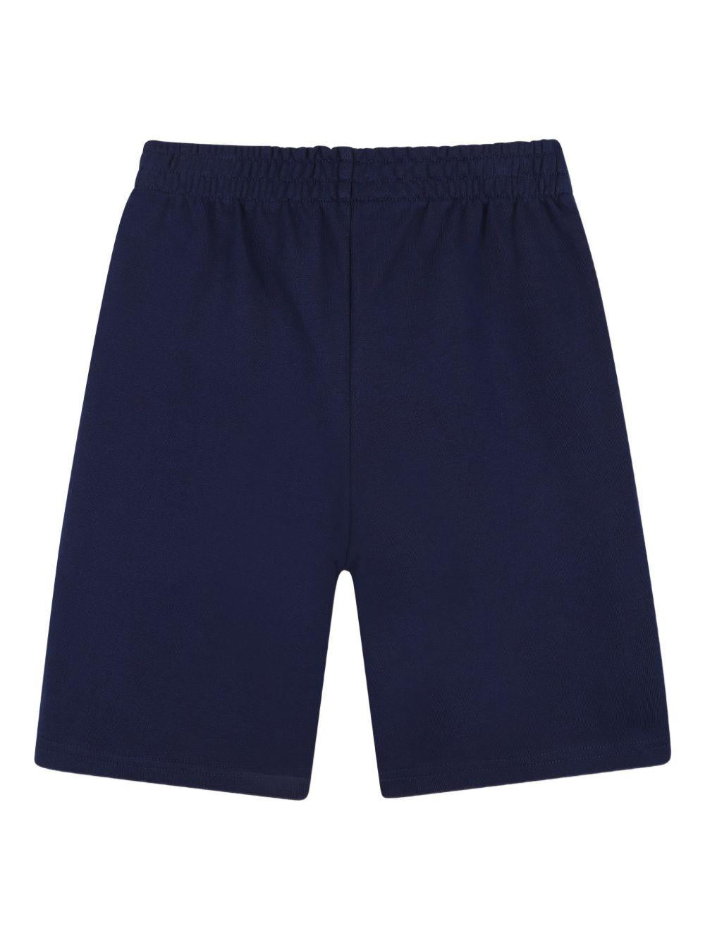 Shorts per bambino Kenzo Kids blu con stampa logo - Rubino Kids