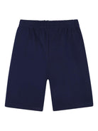 Shorts per bambino Kenzo Kids blu con stampa logo - Rubino Kids