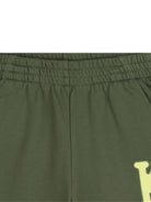 Shorts per bambino Kenzo Kids verde con motivo applicato - Rubino Kids