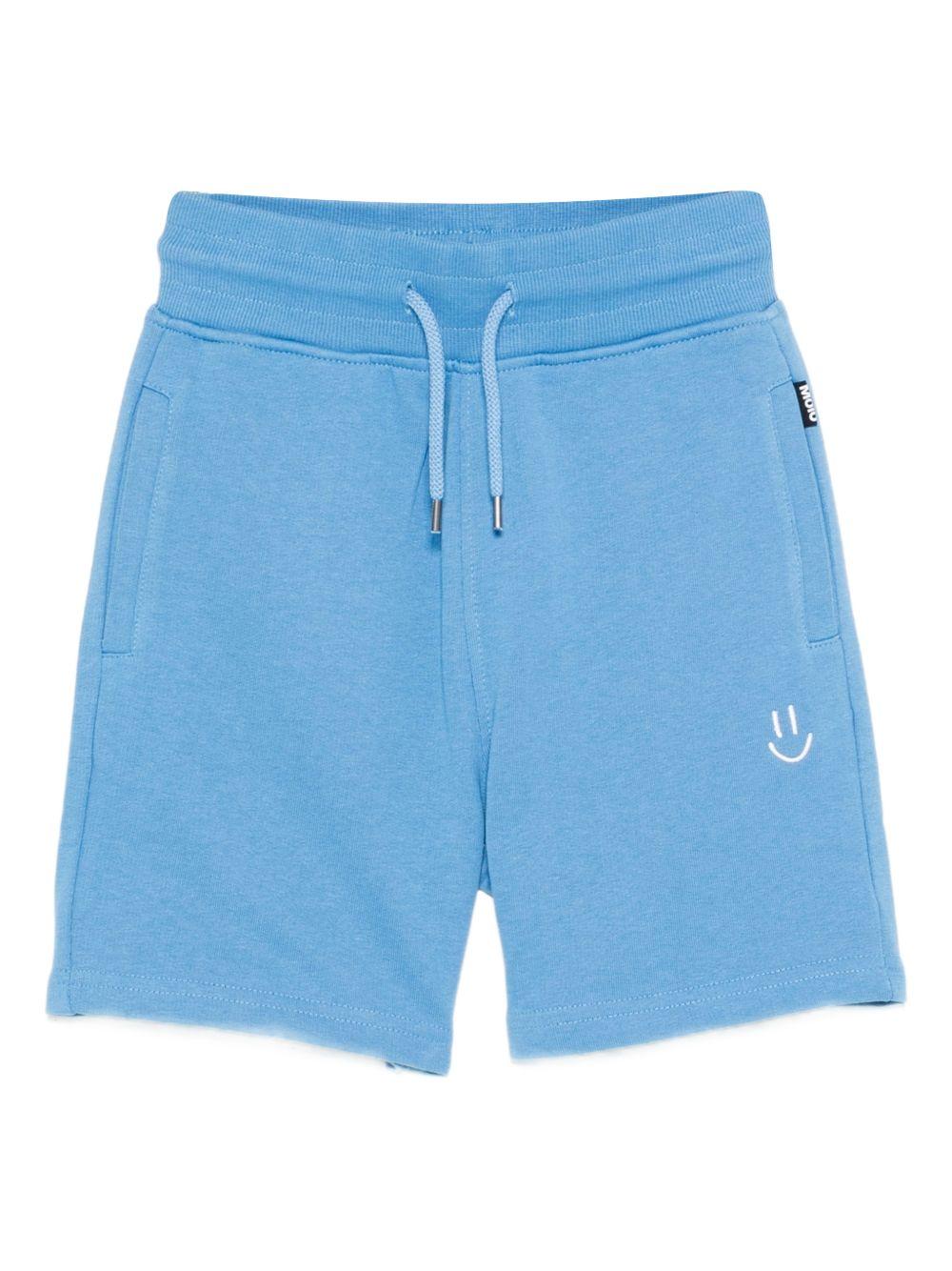 Shorts per bambino Molo azzurro con dettaglio ricamato - Rubino Kids