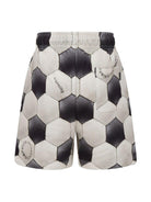 Shorts per bambino Molo beige con motivo football - Rubino Kids