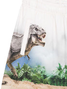 Shorts per bambino Molo bianco con stampa grafica dinosauri - Rubino Kids