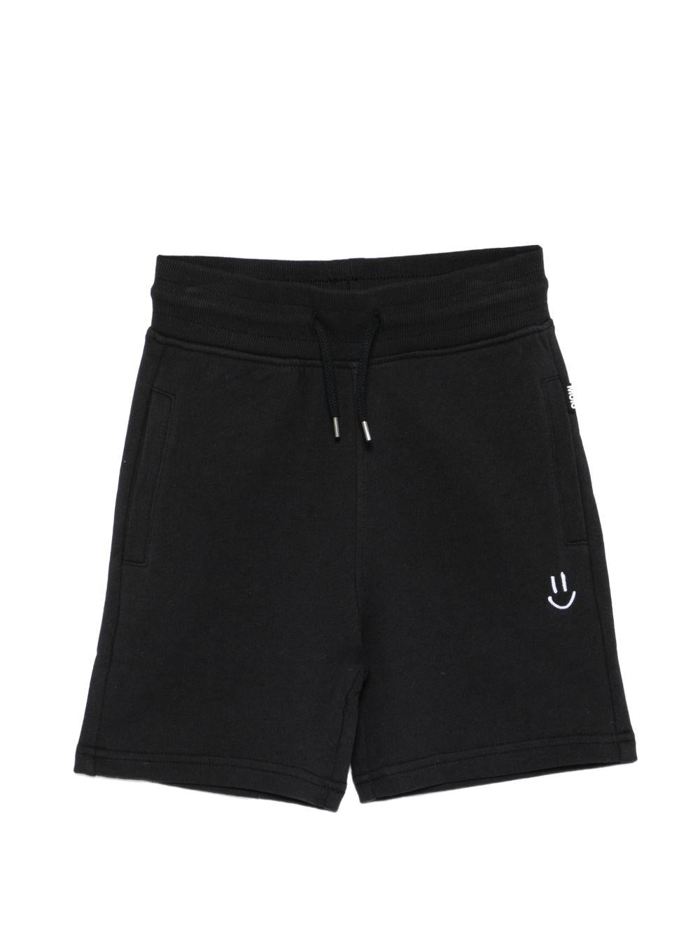 Shorts per bambino Molo neri con stampa smiley - Rubino Kids