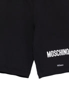 Shorts per bambino Moschino Kids neri con logo sul davanti - Rubino Kids