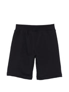 Shorts per bambino Moschino Kids neri con logo sul davanti - Rubino Kids