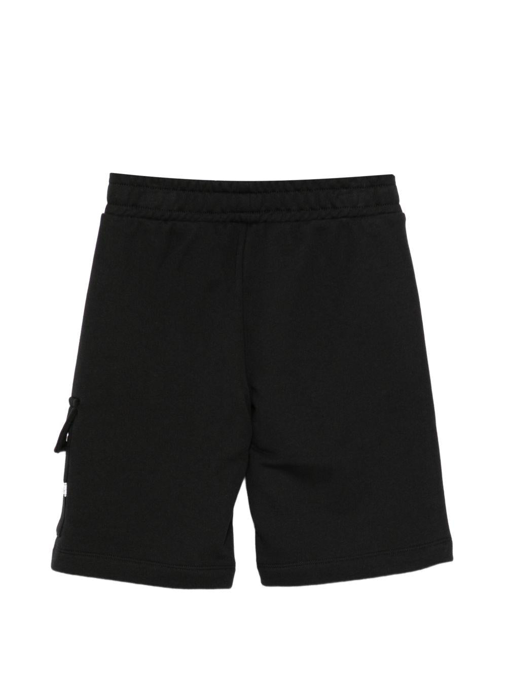 Shorts per bambino Moschino Kids neri con vita elasticizzata - Rubino Kids
