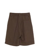 Shorts per bambino Paolo Pecora Kids marrone con coulisse - Rubino Kids